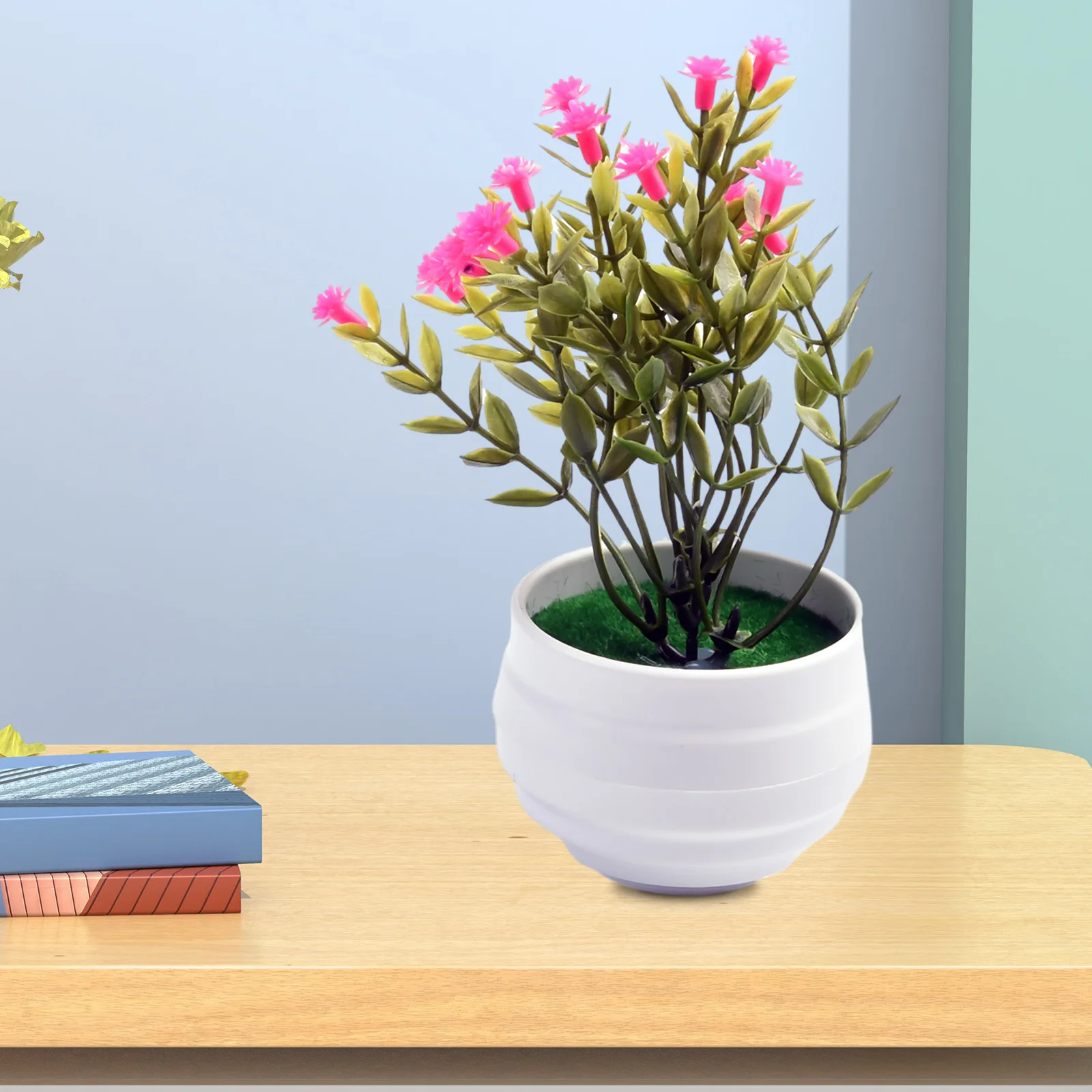 

High Quality Fake Flower Pot 11*9cm Artificial Flower Ornament For Wedding Party Home Garden Coffee Decoration