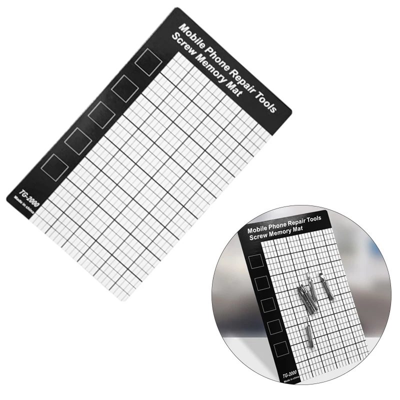 Magnetic Screw Mat Memory Chart, Work Pad, Mobile Phone Repair Tools, Palm Size Hand Tool, 145x90mm, 1Pc