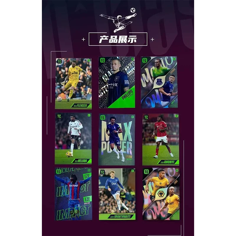 مجموعة بطاقات التداول من الدرجة الأولى من Panini Premier League PLUS لعام 2025، كل ظرف يحتوي على 24 بطاقة تسعى التوقيع