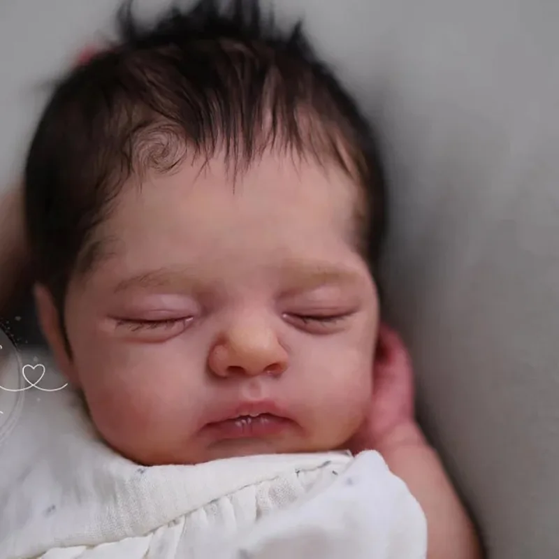 19 Inch Lifelike Reborn Doll Kit Irys or Lily Unpainted / Already Painted Unfinished Doll Parts with Body Cloth and Eyes - view 5