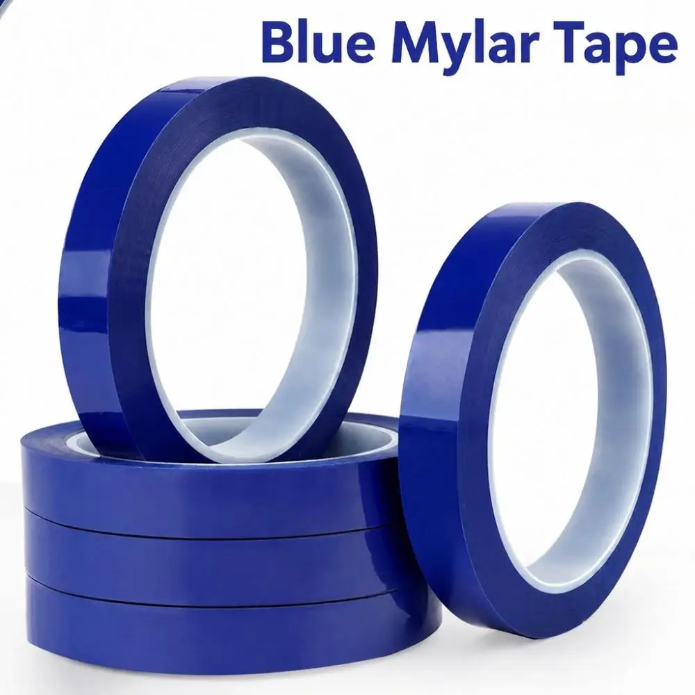 Strong Adhesive 3/5/8/10mm Width Marking Tape 66 Meters Blue Coding Tape Mylar Tape
