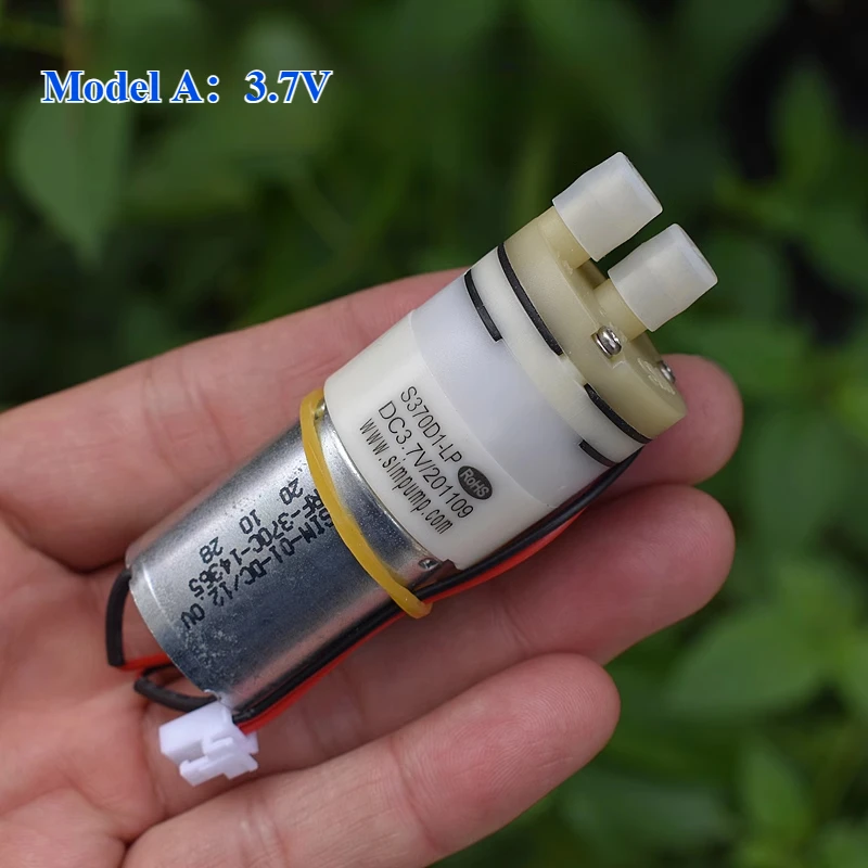 1PC Micro 370 Motor Water Pump DC 3.7V/ 6V/ 12V/ 24V Self Priming Diaphragm Water Pump Suction Water Flow Control Pump for Tank