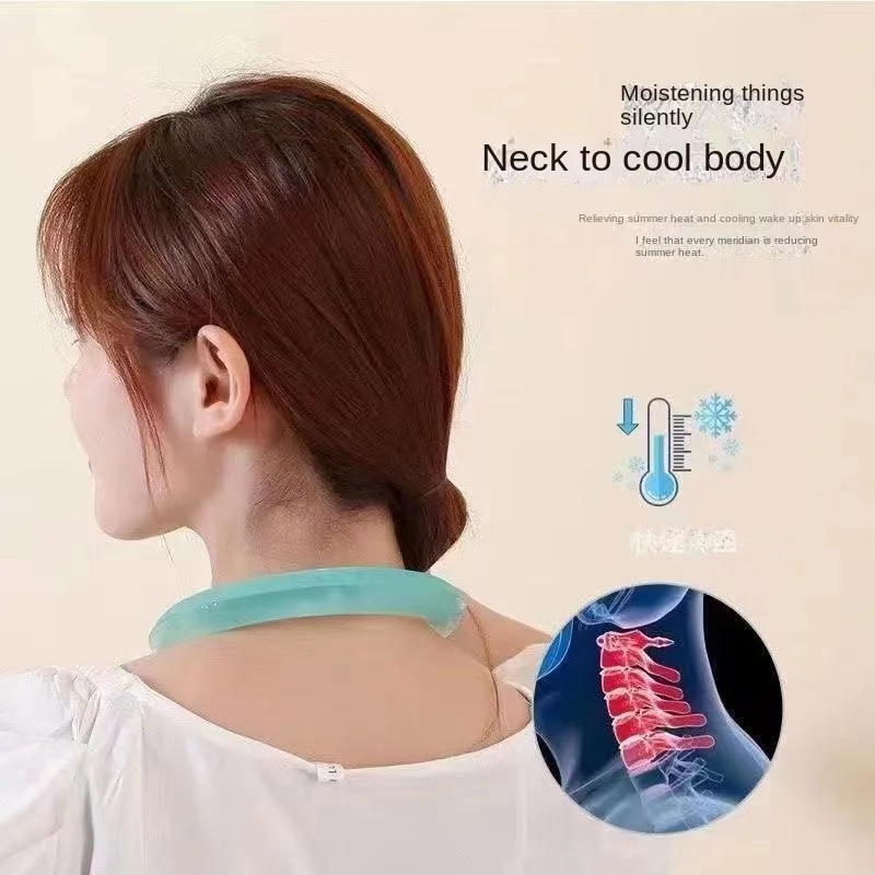 Neck Cooler Tube Neck Cooler per Fitness Summer Outdoor riutilizzabile Neck Cooling Wrap Gel Ice Pack Relief per Hot flash e Feve