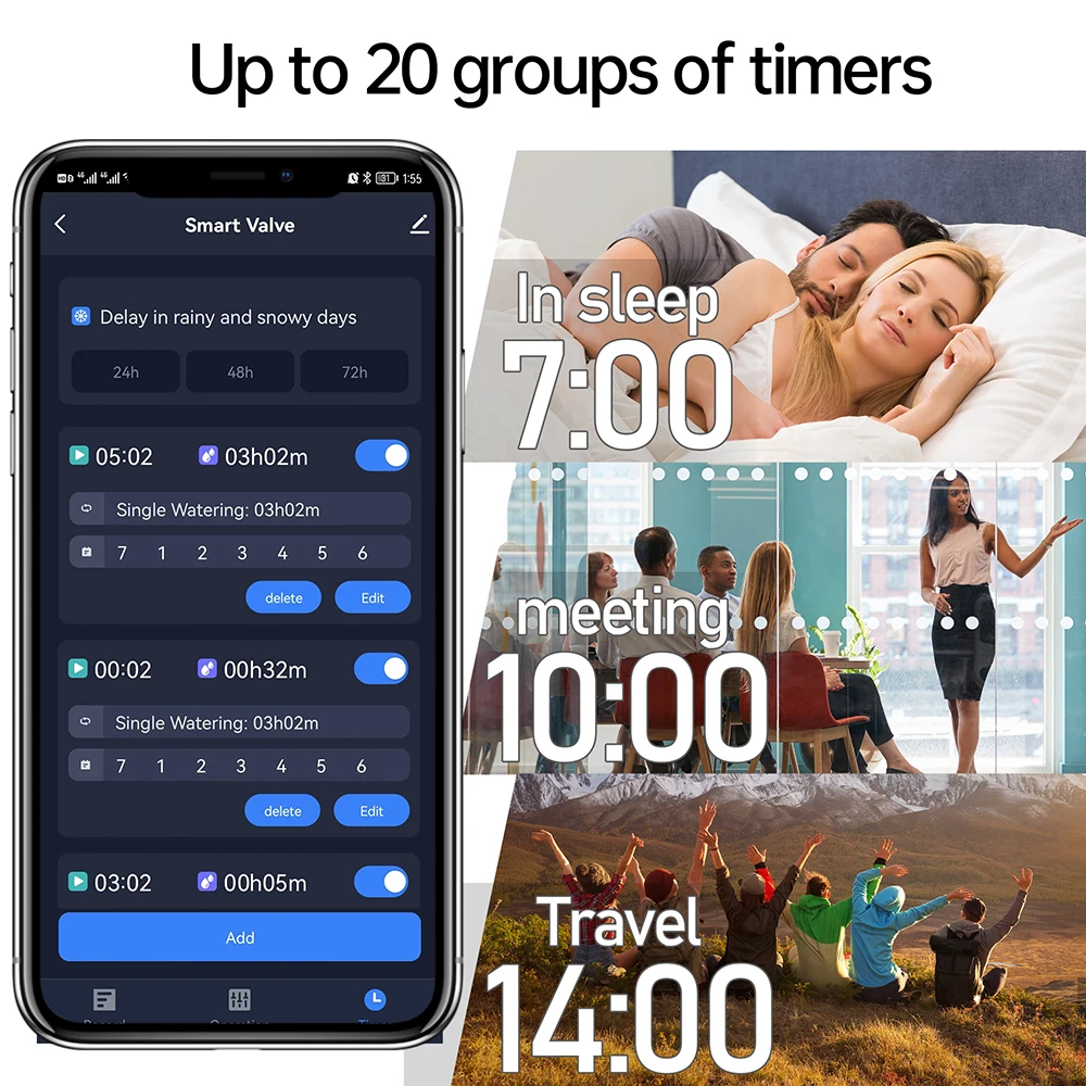 WIFI ZIGBEE Garden Watering Timer Smart Sprinkler Drip Irrigation System Built-in Water Flow Recorder Controller TUYA