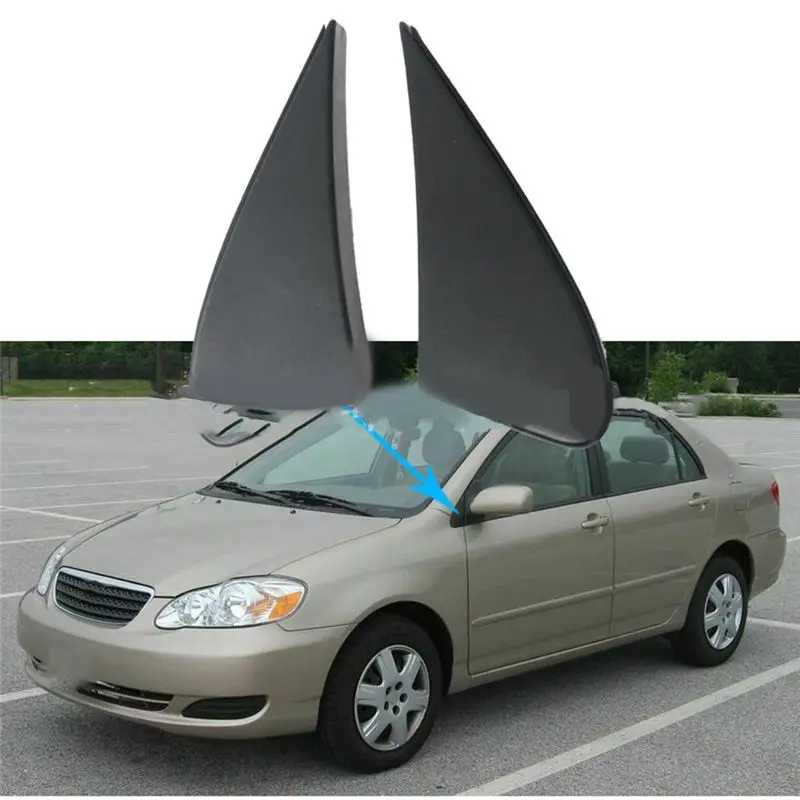 A33K-2PC Side Mirror Triangle Fender Trim Accessory For Toyota Corolla 2003-2008 60118-12010 60117-12010
