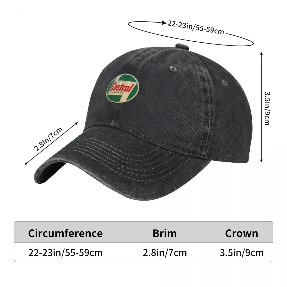 logo Castrol Baseball Cap cute Military Cap Man tea Hat Luxury man cap Men Women's