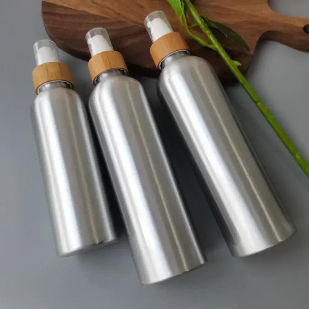 

hot sale Aluminium container Aluminium lotion bottles with plastic screw caps,cosmetic packaging shampoo gel Liquid soap bottle