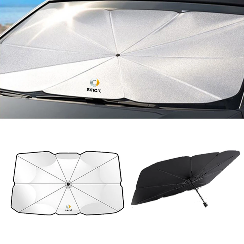 Foldable Reflective Durable Lightweight Sunshade For Smart Fortwo Forfour 453 451 450 Car Windshield Sun Visor Cover Accessory