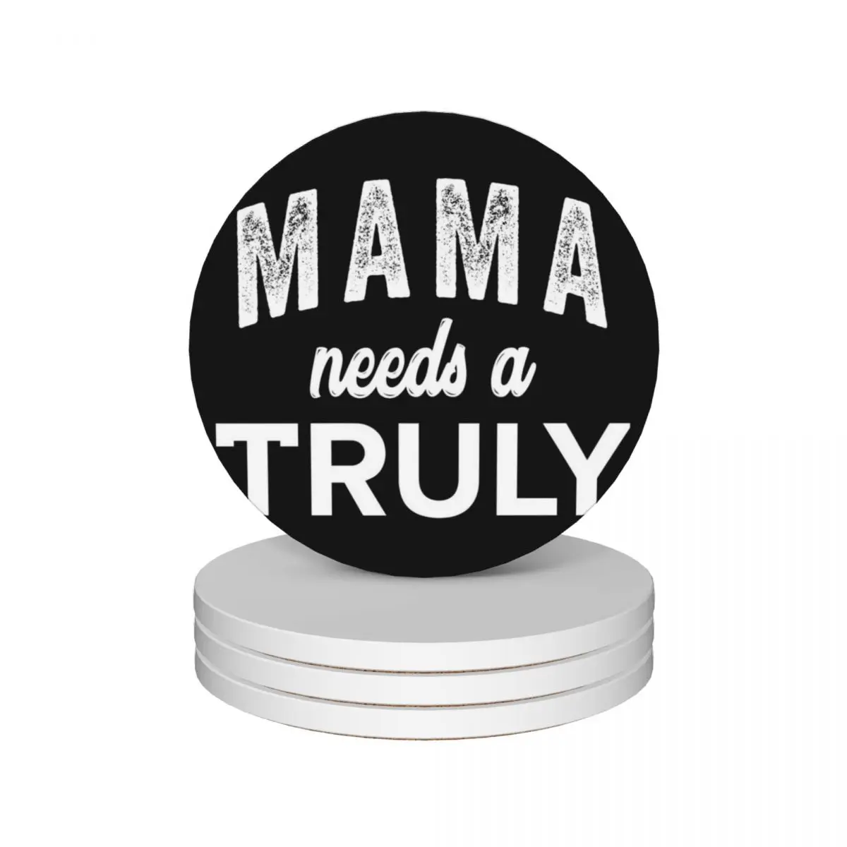 

mama need a truly ; truly seltzer Ceramic Coasters (Set of 4) mug set black christmas Coasters