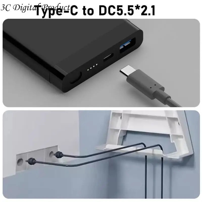 Mini Typec DC5521 Силовая зарядка кабель водонепроницаем