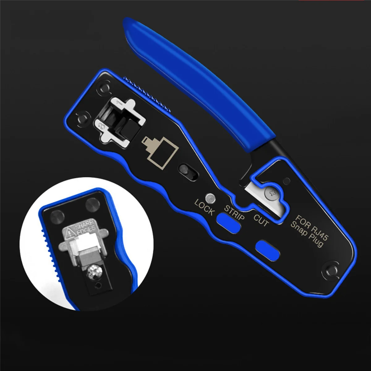 N18R 10X -670 8P8C RJ45 Cable Crimper Ethernet Perforated Connector Crimping Multi-Function Network Tools Cable Clamps