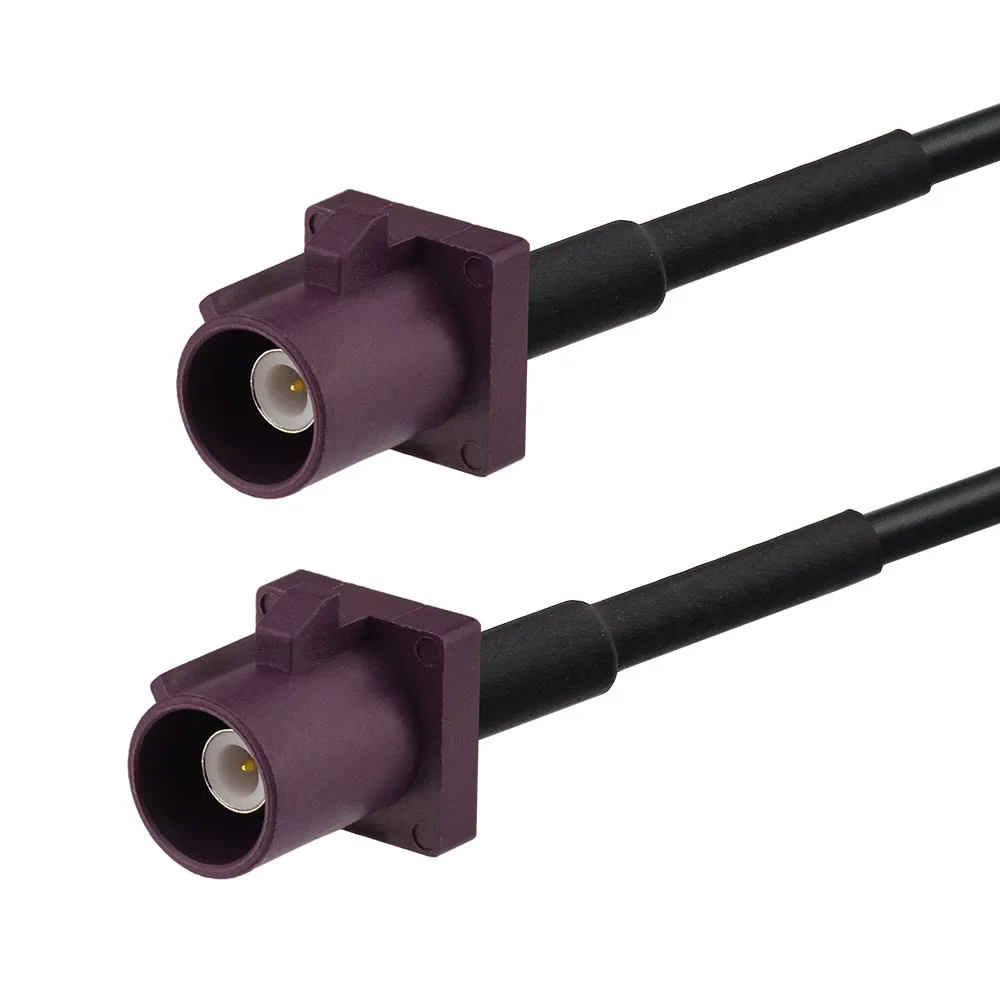 Eightwood fakra d macho trança rg174 15cm gsm carro celular antena cabo de extensão cabo adaptador antena personalizável