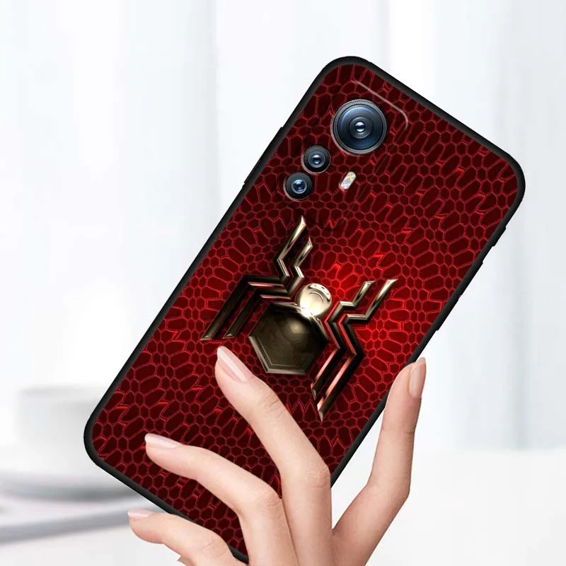 M-M-MarvelS شعار أنيمي غطاء ل Xiaomi Mi 15 14 13 13T 12 12T 12S 11 11i 11T Pro Ultra Lite 5G أسود ناعم #4