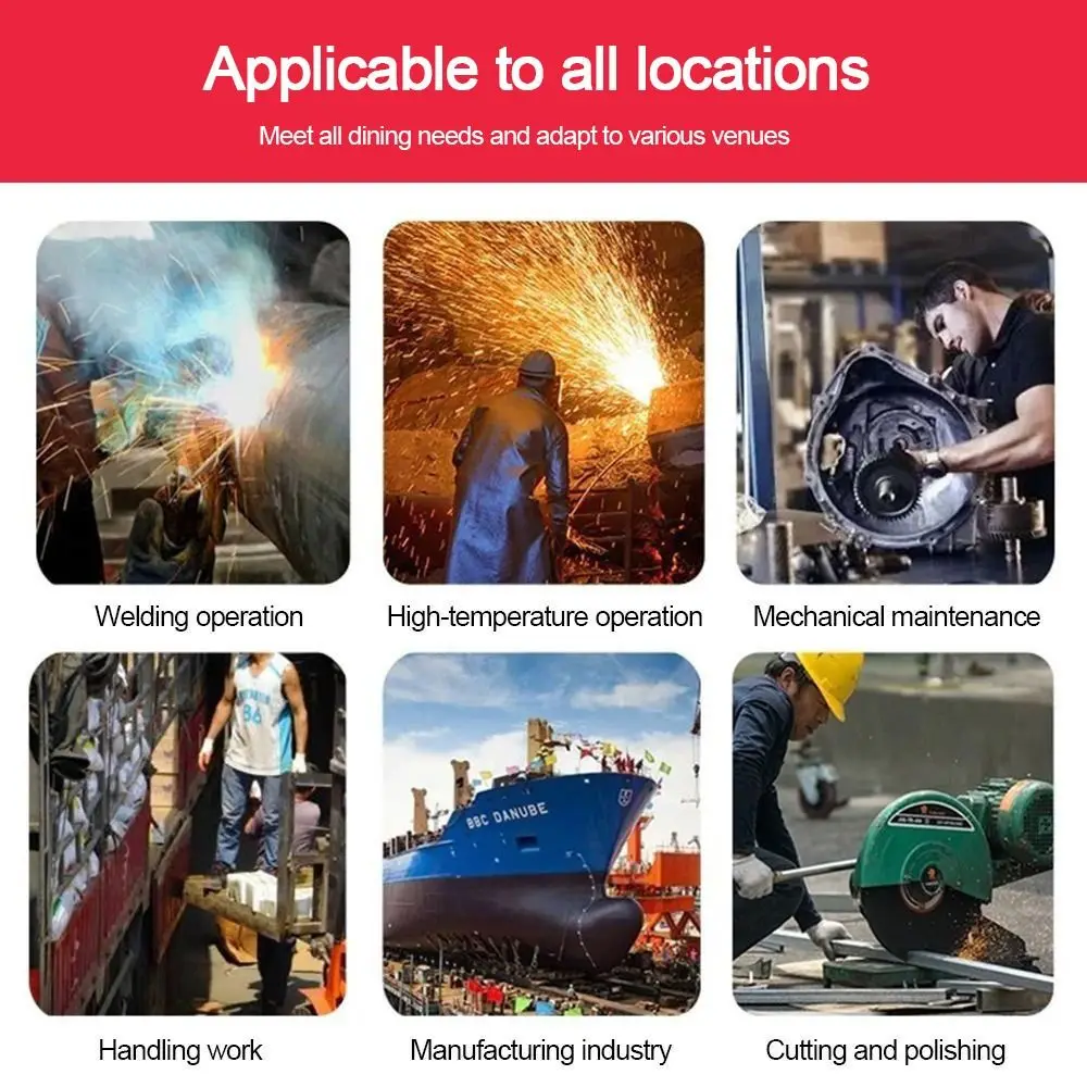 Sarung Tangan Las Kulit Sapi Baru Tebal Tahan Aus Sarung Tangan Kerja Pendek