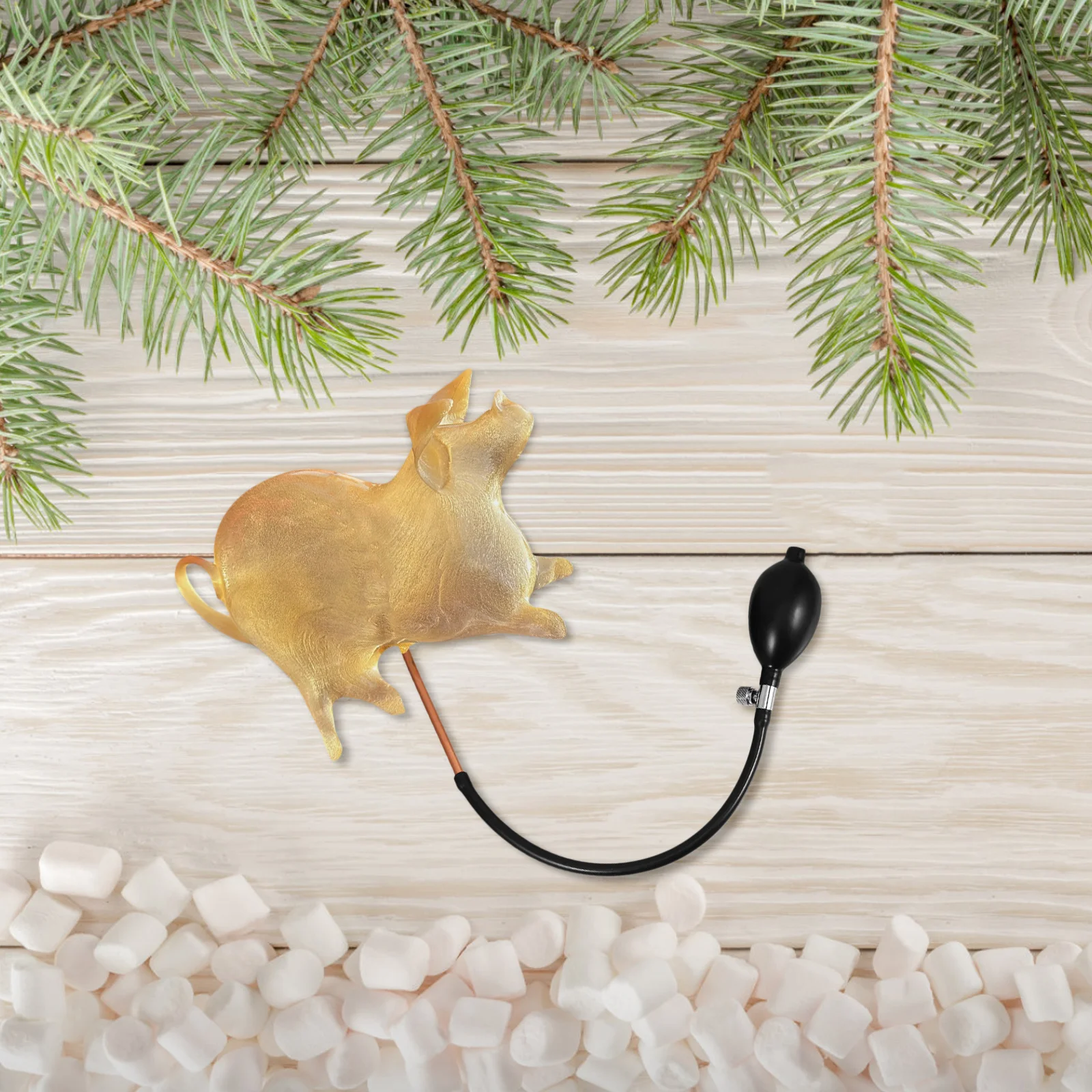 

2Pcs Sugar Art Blowing Pump Kit Extended Copper Tube Manual Sugar Blower Tool for Candy Sculpture Work Decoration