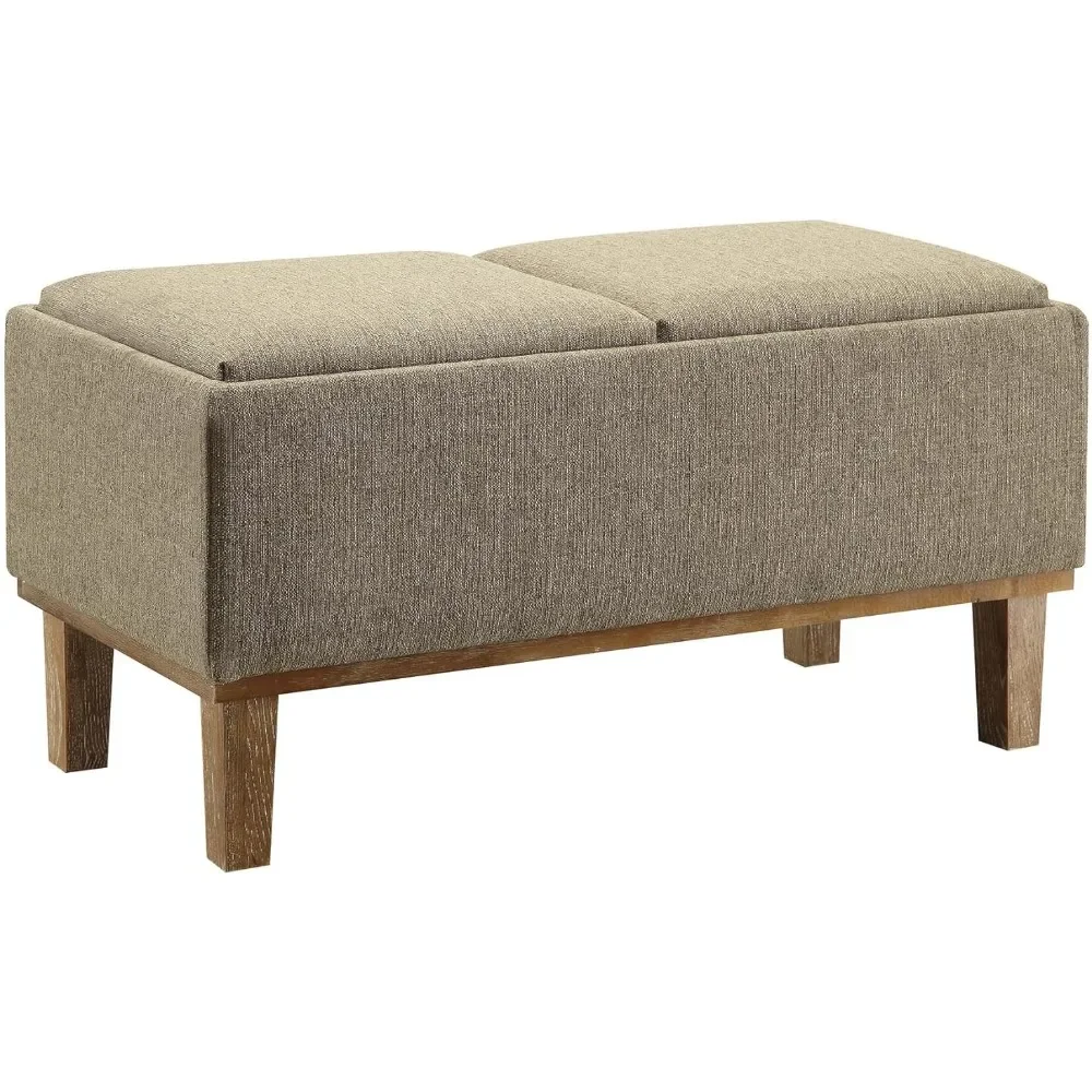 Designs4Comfort Brentwood Storage Ottoman Furniture Sandstone Freight Free Stool Hallway Living Room Home