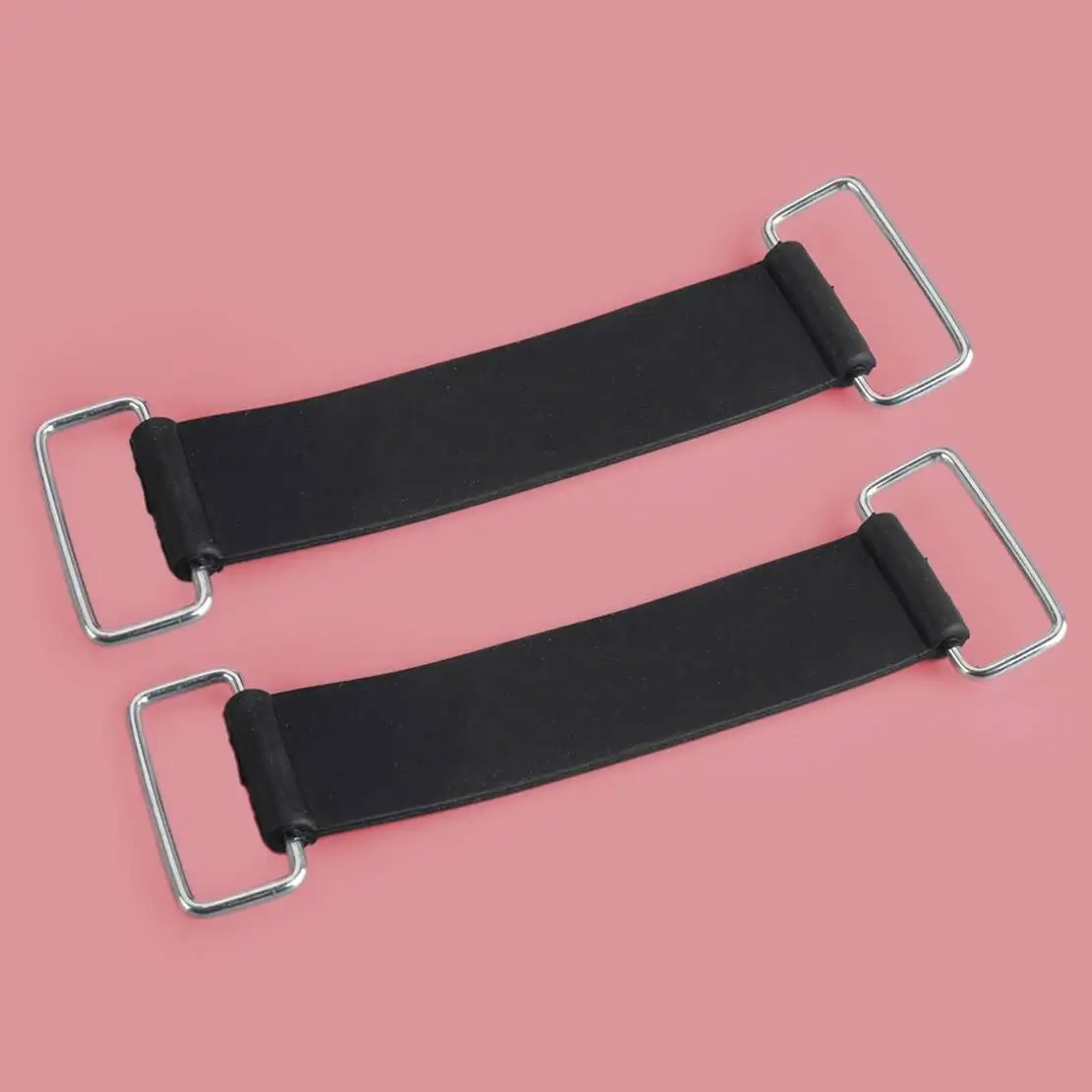 

2pcs Black Motorcycle ATV Pit Dirt Bike Rubber Battery Strap Belt Fixing Holder 13cm 5.12"