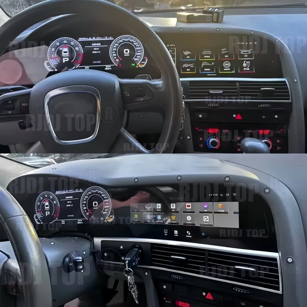 

For Audi A6 A6L C6 4F 2005-2012 Android Auto Car Radio GPS LCD Dashboard Digital Cluster Virtual Cockpit Wireless Car Carplay 5G
