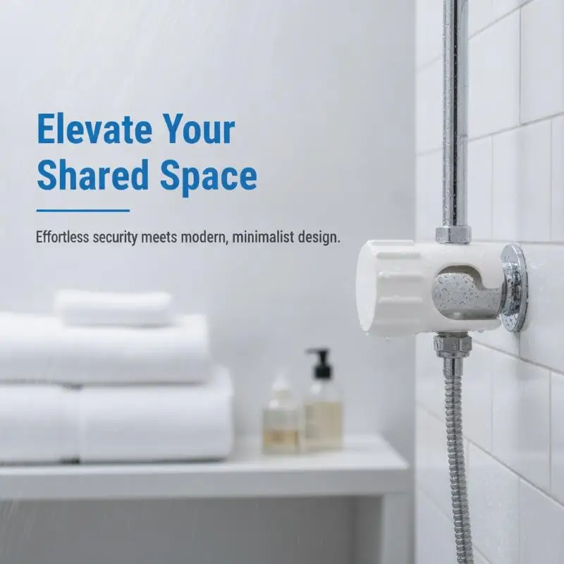 Shower Timer Button Holder Waterproof PP Material No Drilling Installation Water Control Tool for Bathroom Shower Area