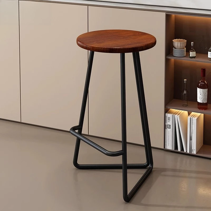 الشمال المنزل كرسي طويل الساق مصمم جميلة الداخلية الحد الأدنى كراسي بار مريح المعادن sillas الفقرة اسلا دي cocina الأثاث #2