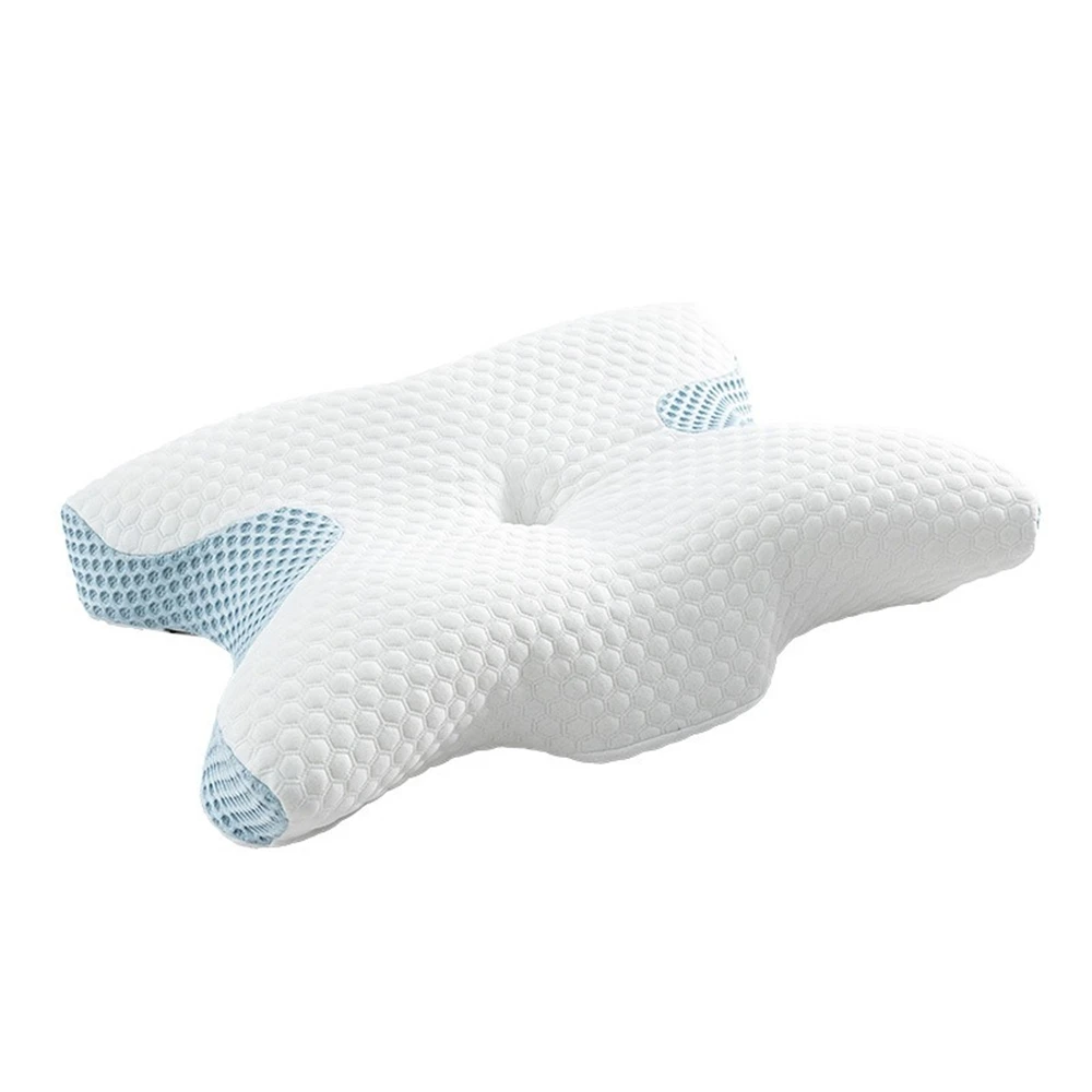 Cervical Neck Pillow for Pain Relief Butterfly Shaped Memory Foam for Sleeping Cooling Side Sleeper Pillow for Neck Support