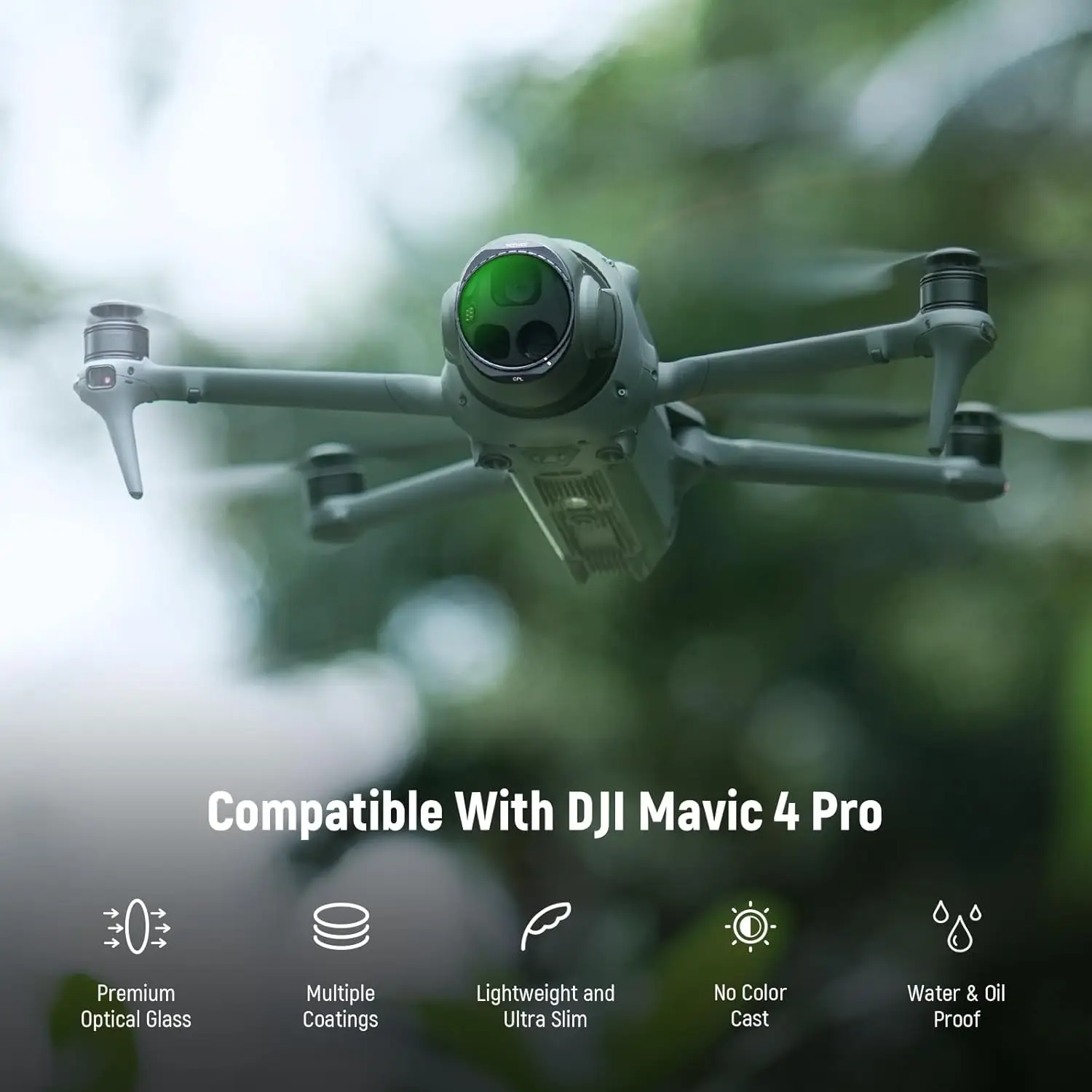 Zestaw filtrów NEEWER CPL + ND do DJI Mavic 4 Pro (4 sztuki) nakręcane filtry polaryzacyjne ND8 ND16 ND32 z magnetycznym etui do przechowywania — zdjęcie produktu 2