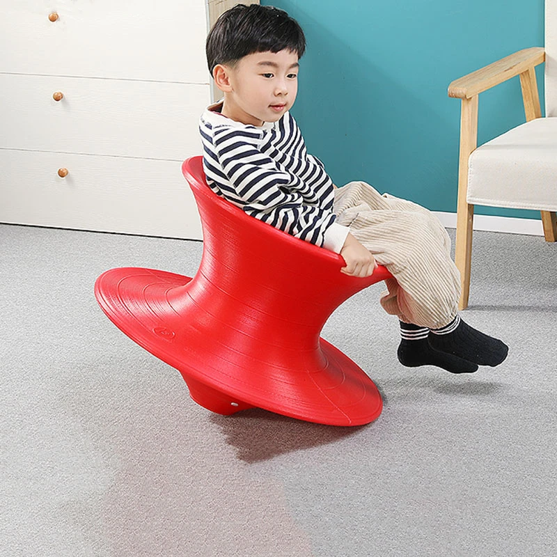 Kids Rotating Gyro Spinning Chair Single Sensory Balance Training Seat Leisure Furniture For Living Room Mall Playground