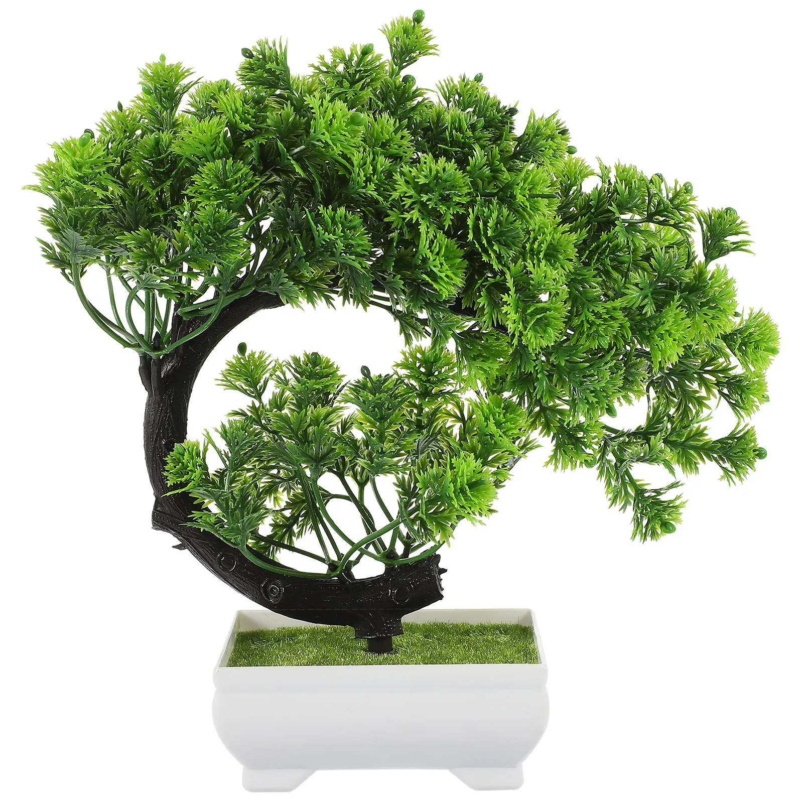 

1pc Artificial Bonsai Tree Indoor Decoration Realistic Plant Simulation Greenery Lifelike Appearance Mood Soothing Simple Color