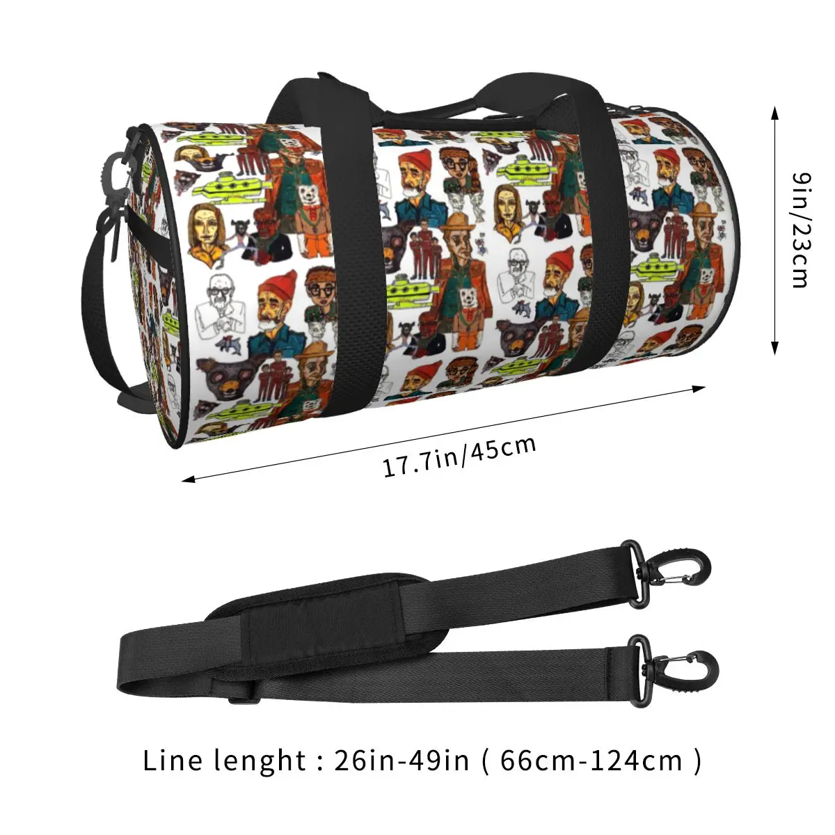 Darjeeling Limited Gym Bag Oxford Sports Bags with Shoes Travel Training Custom Handbag Novelty Fitness Bag For Couple