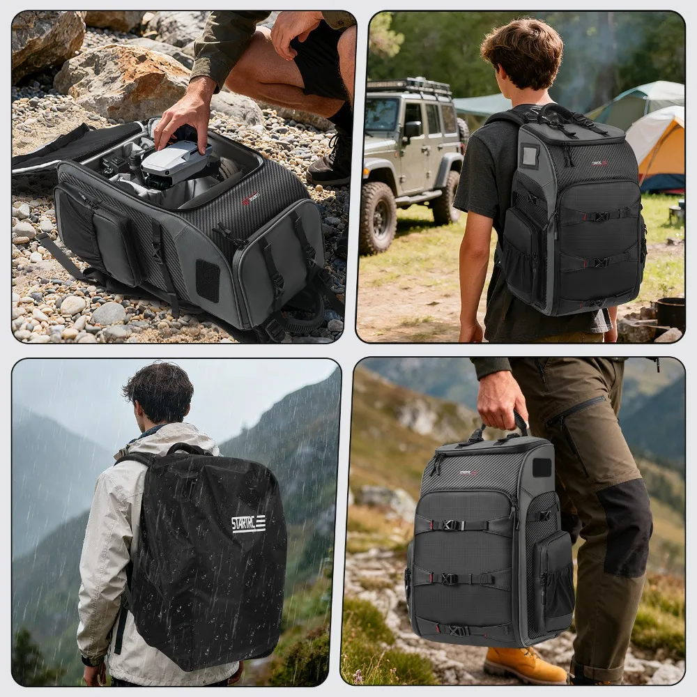 

Водонепроницаемый рюкзак большой вместимости для FPV-дронов, совместимый с дронами DJI, для поездок на съемку на природе