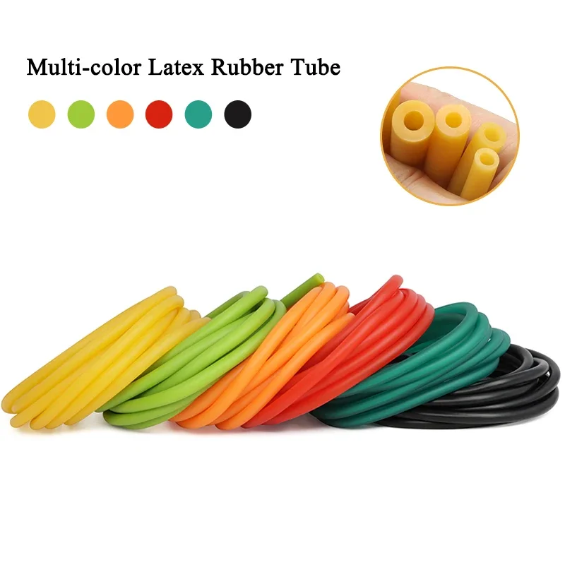 ID1.6~10mm Nature Latex Rubber Hoses New Arrive Color Soft High Resilient Surgical Medical Tube Elastic Band Slingshot Catapult