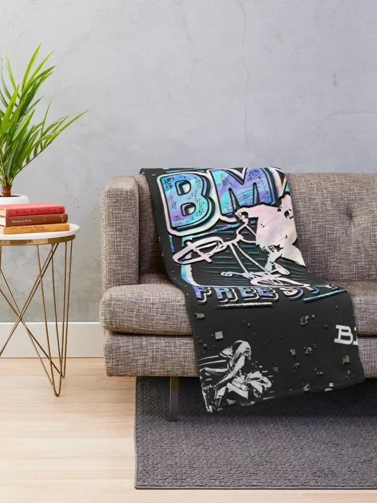 Colorful Bmx Apparel Bmx Freestyle Throw Blanket Personalized Gift Luxury Throw for winter Blankets