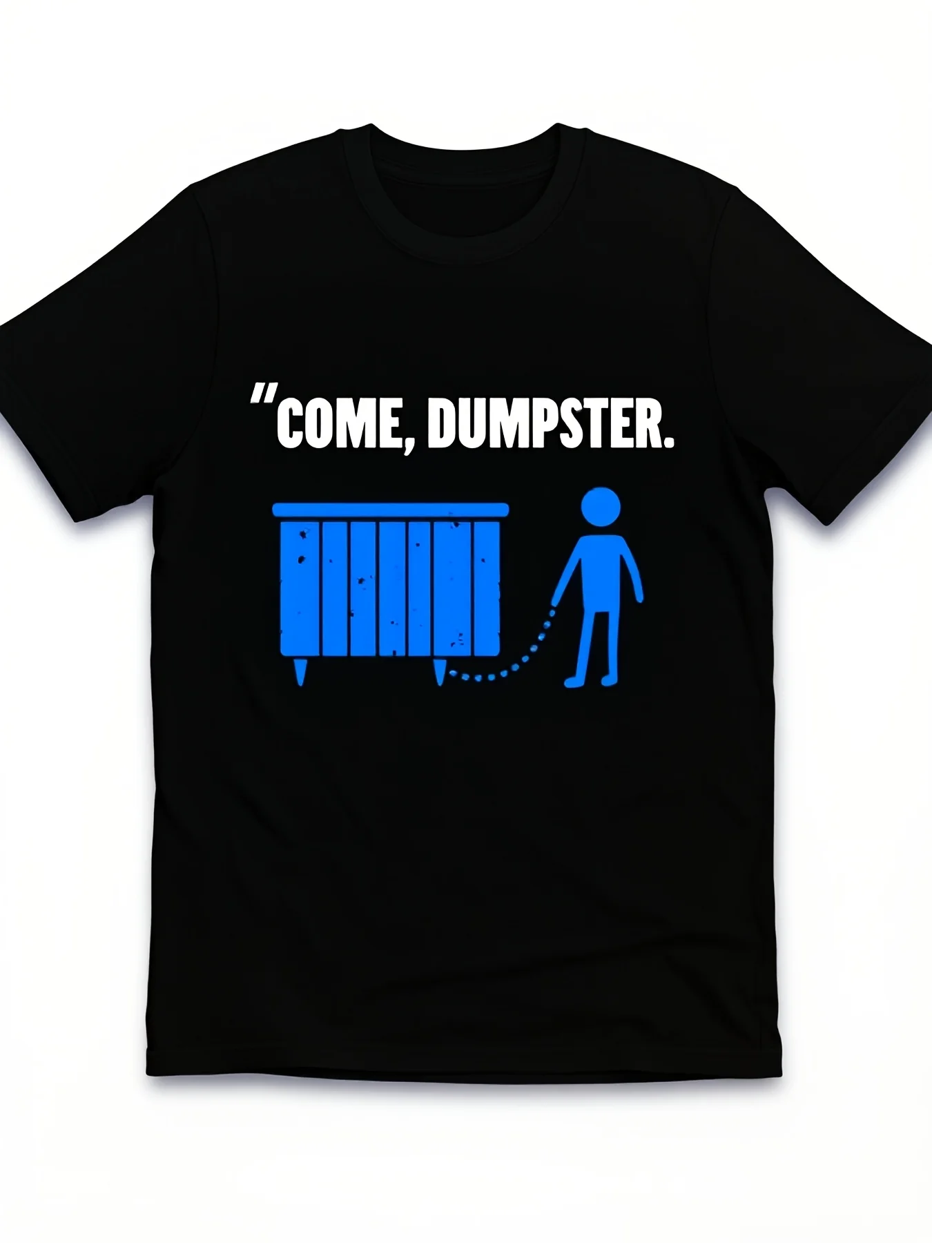 Camiseta Come DumpsterT para hombre, unisex, cuello redondo, informal, adecuada para el día de la madre, el día del padre, regalos de Pascua, regalos del día de San Valentín, regalos de aniversario, unisex, para usar durante todo el año, lavable a mano, camiseta informal negra retro de manga corta con cuello redondo y estampado