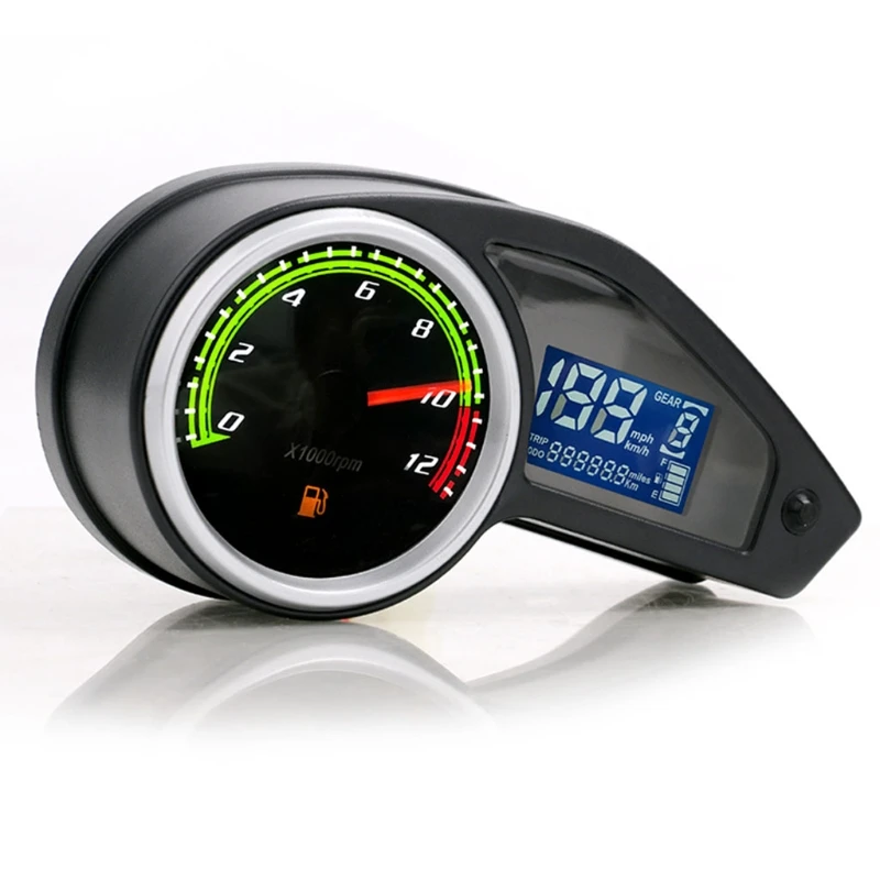 

Motorbike External Dashboard Water Thermometer Meter with Digtal Display Screen Digtal Speedometer