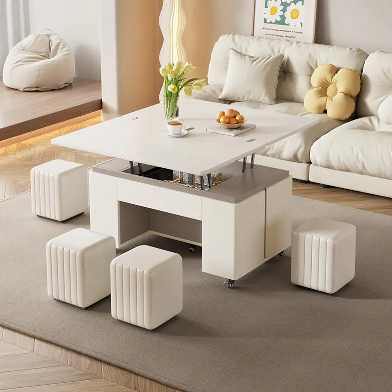 

Home living room table, simple modern slate dining table, desk integrated