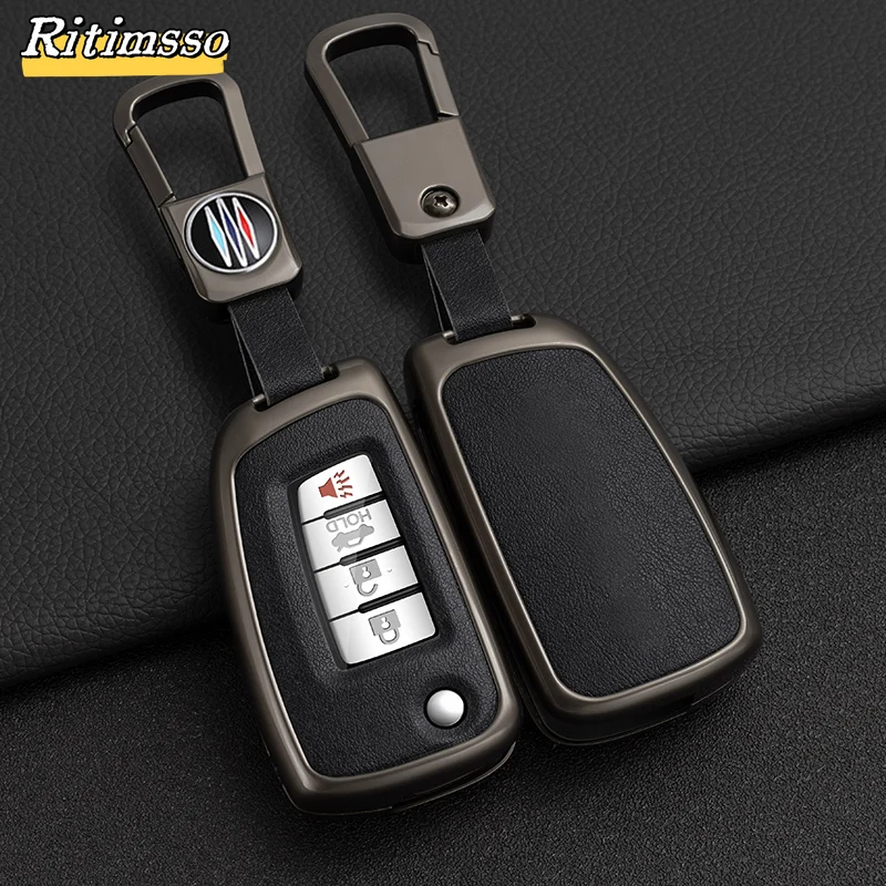 Alloy Car Key Cover Case For Nissan Qashqai J11 X-trail Trail Murano MAXIMA ALTIMA Juke Micra Tiida Pulsar 2014-2018 Accessories