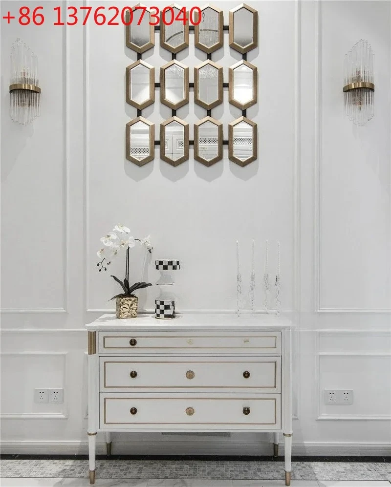 

Cy56 Американский стиль, шкафчик для хранения ящиков из цельного дерева, легкая роскошная веранда из цельного дерева, декоративный шкаф