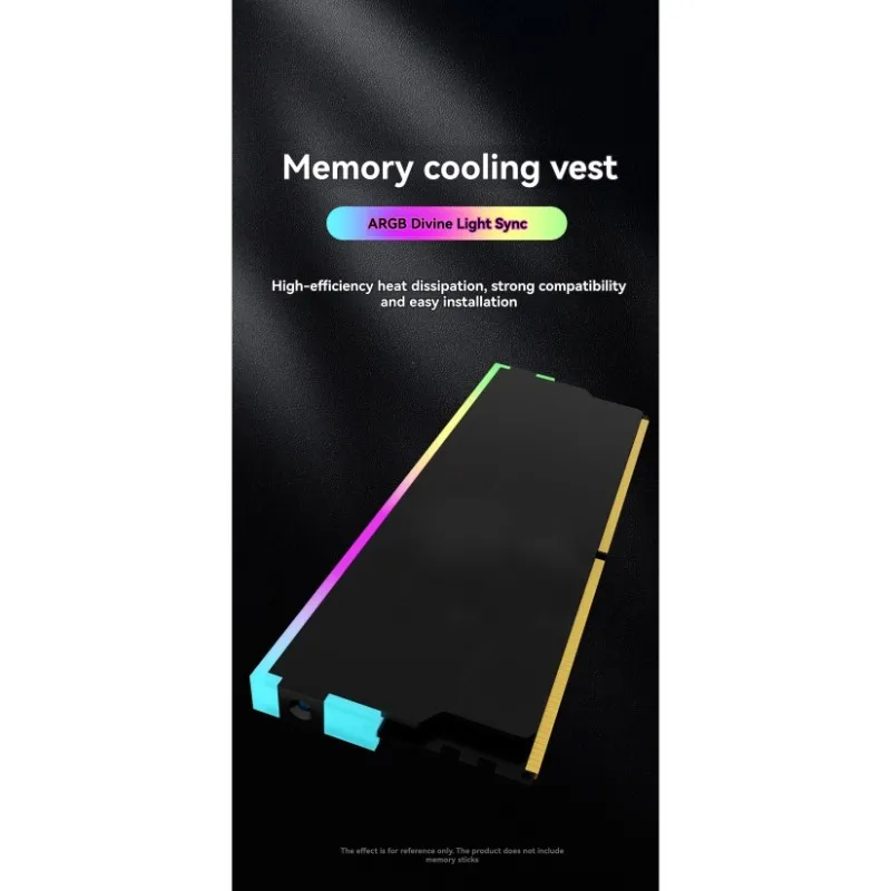 Stylish-ARGB Divine Light Synchronous Desktop Memory Module Cooling Vest Glowing DIY Decorative Shell