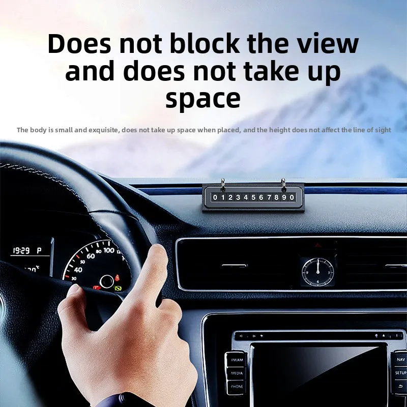 علامة وقوف السيارات المؤقتة الجديدة التقويم الإبداعي لوحة ترخيص متحركة أجندة مكتبية /رزنامة مكتبية زخرفة رقم اللوحة #4