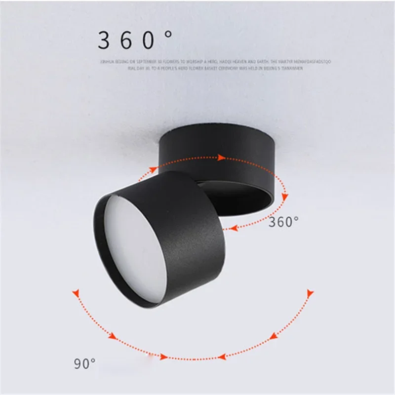 CRI 97 Surface Mounted Folding Rotated LED Downlights 7W 10W 15W 20W 24W SMD5730 Chip Dimmable Ceiling Lamp Spot Light AC90-260V