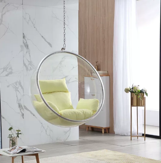 Bubble Chair Indoor Outdoor Internet celebrity Hanging Chair Acrylic Hanging   Swing Balcony Leisure