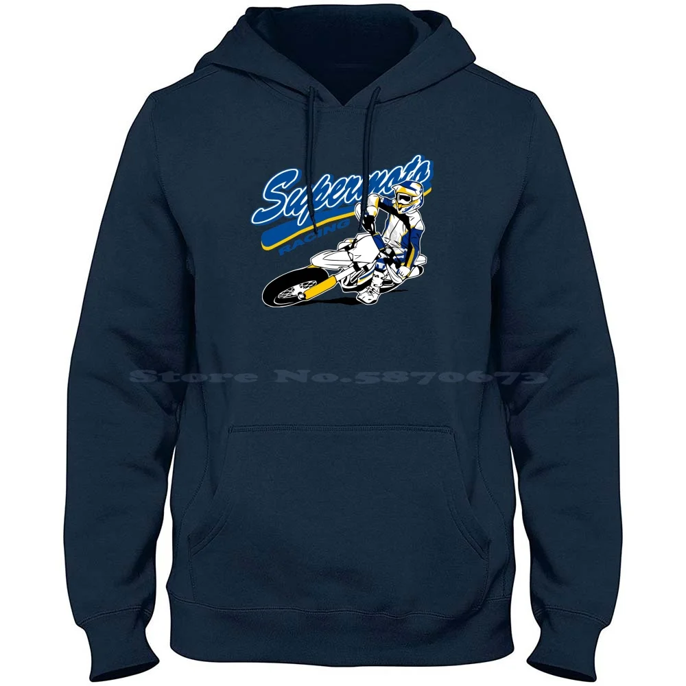 Supermoto-Racing 100% Cotton Hoodie Supermoto Supermotard Motocross Moto Cross Supercross Enduro Motorcyclist Motorcycle