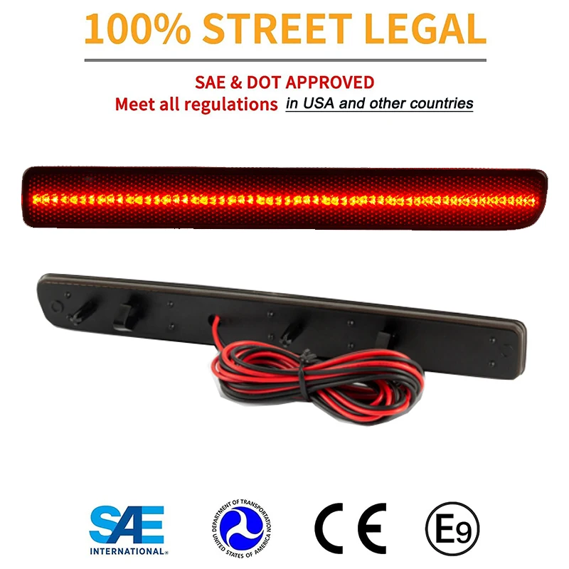 2 قطعة LED المصد الخلفي عاكس أضواء الذيل مصابيح الفرامل لاند روفر رينج روفر سبورت L320 ديسكفري LR3 LR4 اكسسوارات السيارات #2