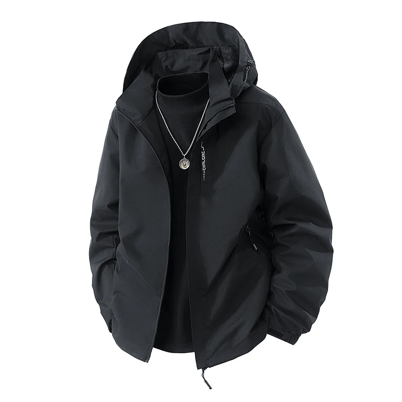 Lightweight Outdoor Windbreaker Unisex Pink Hooded Jacket Water Resistant Windproof Adjustable Hood Cuffs Hiking Outerwear