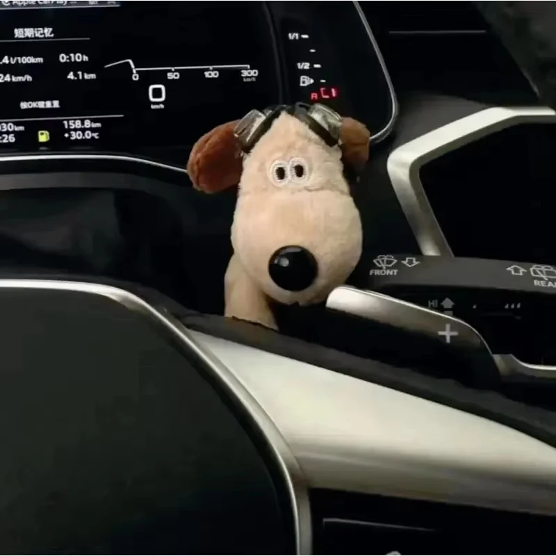 Peluche chiot embrayage décoration essuie-glace de voiture clignotant interrupteur décoration mignon chien voiture essuie-glace poupée accessoires cadeau d'anniversaire ﻿