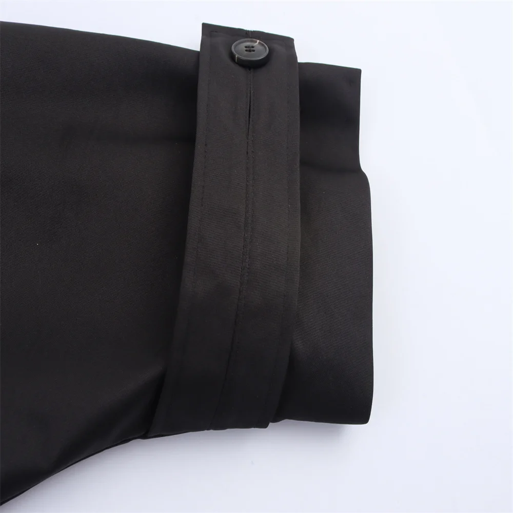 Autumn New European and American Style Hooded Long Sleeved Lapel Jacket Single Breasted Trench Coat Short Jacket 21 Se2ee3176097741cfb859328ff0734ec4D