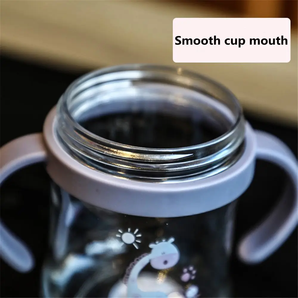

Cartoon Water Bottle Toddler and Sippy Cups with Straw Gravity Ball Unisex Learning Cup Handle Feeding Cup