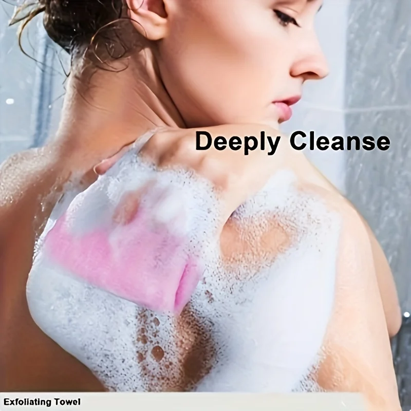 Nylon Exfoliating Bath Cloth Body Wash Towel Stretch Shower Scrub Cloth Deep Clean Dead Skin Remover Beauty Skin Towel for Bathr