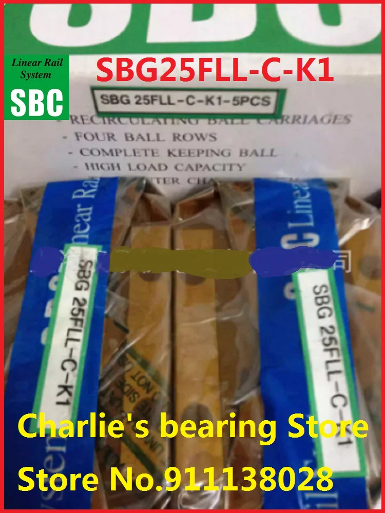 1pc 100% brand new original genuine Korea SBC linear guide slider SBG25FLL-C-K1 bearing carriage