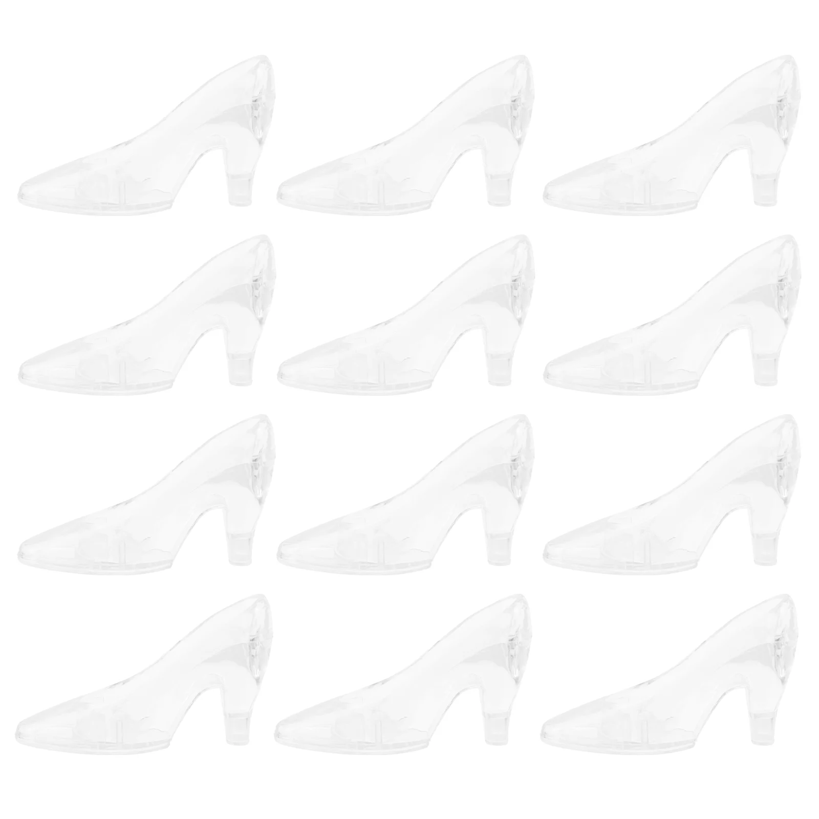 

12 Pcs Mini Crystal Slipper Delicate Shoe Decor Home Accessory Slippers Desktop Supply Transparent Decorative